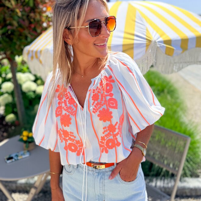 Orange Paradise Blouse