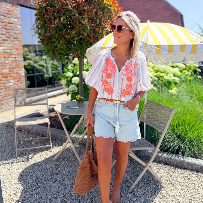 Orange Paradise Blouse