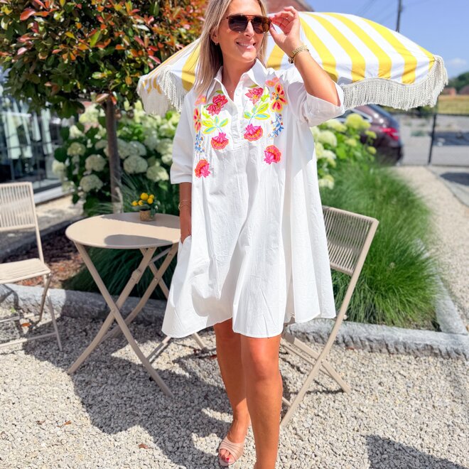 White Floral Dress