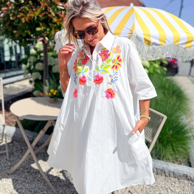 White Floral Dress