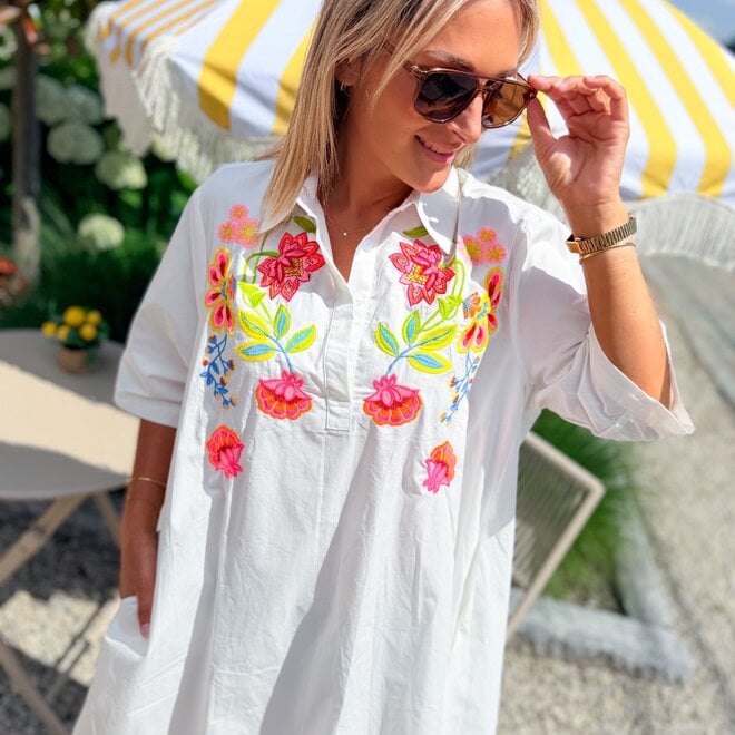 White Floral Dress