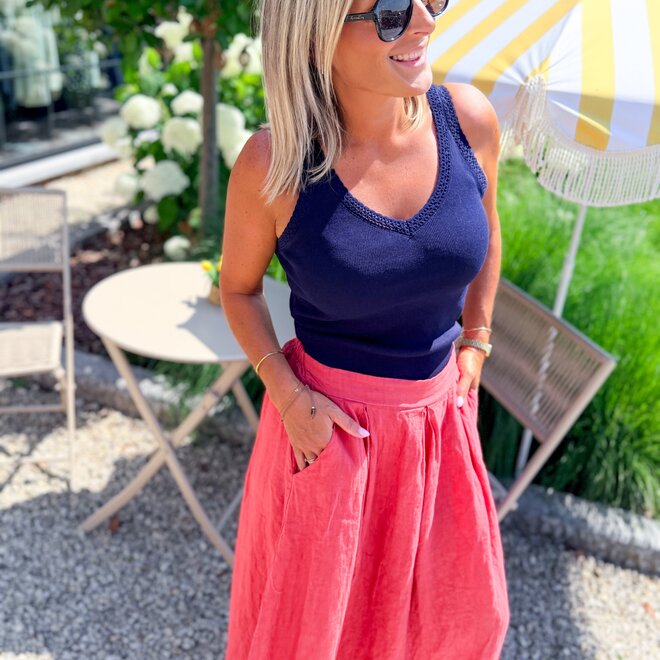 Lily top navy
