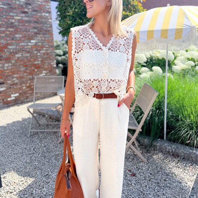 Ivory Elegance Pants