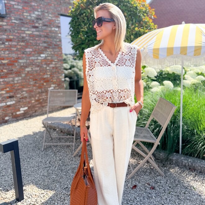 Ivory Elegance Pants