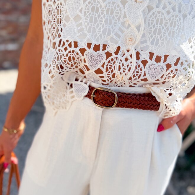 *Woven belt light brown