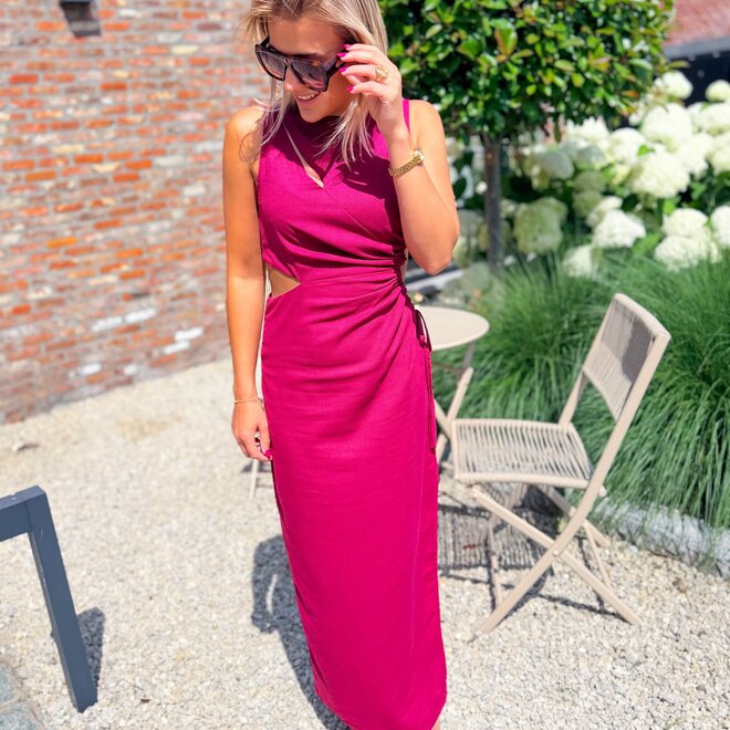 The robin dress aubergine