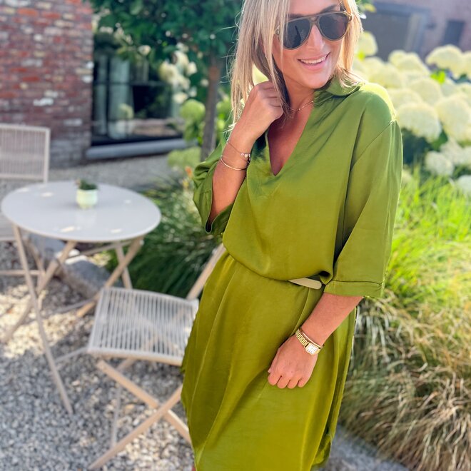 Autumn glow dress pistache