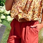 Soft silk short terracotta