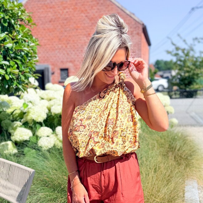 Soft silk short terracotta