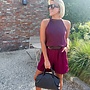 Soft silk short bordeaux