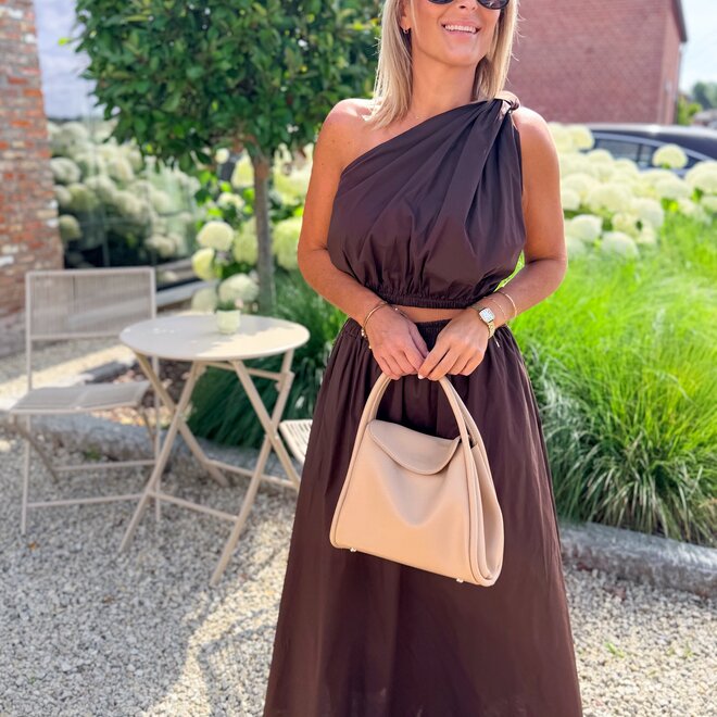 The sunset nova purse beige