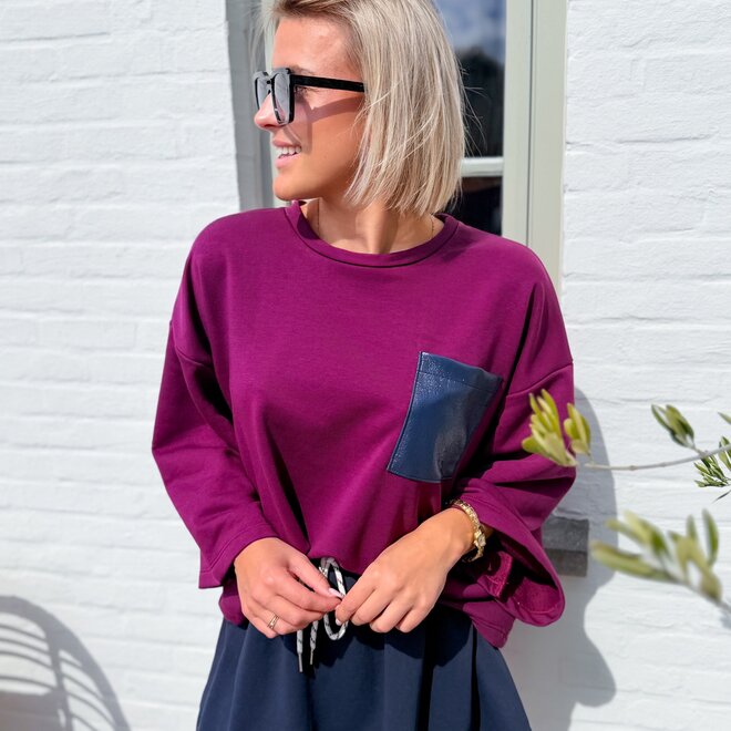 *Pocket pullover Bordeaux