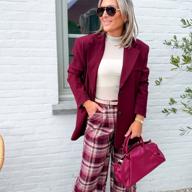 *The Classique Blazer Wine Red
