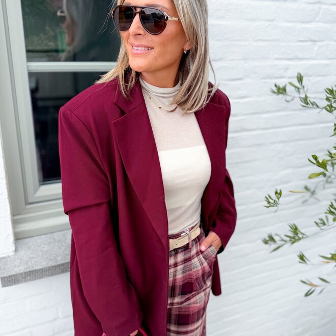 *The Classique Blazer Wine Red