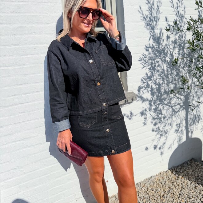 Denim Fall Skirt Blue