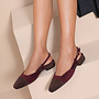 The velvet Slingback Wine Red