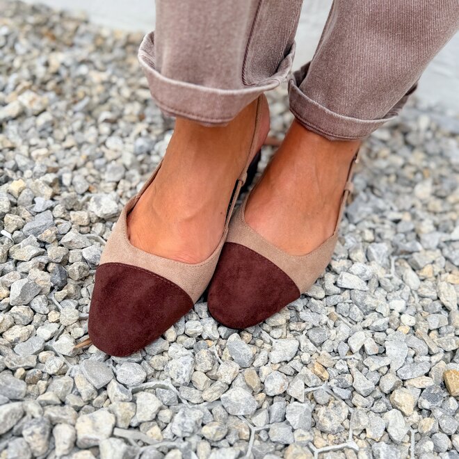 The velvet Slingback Brown