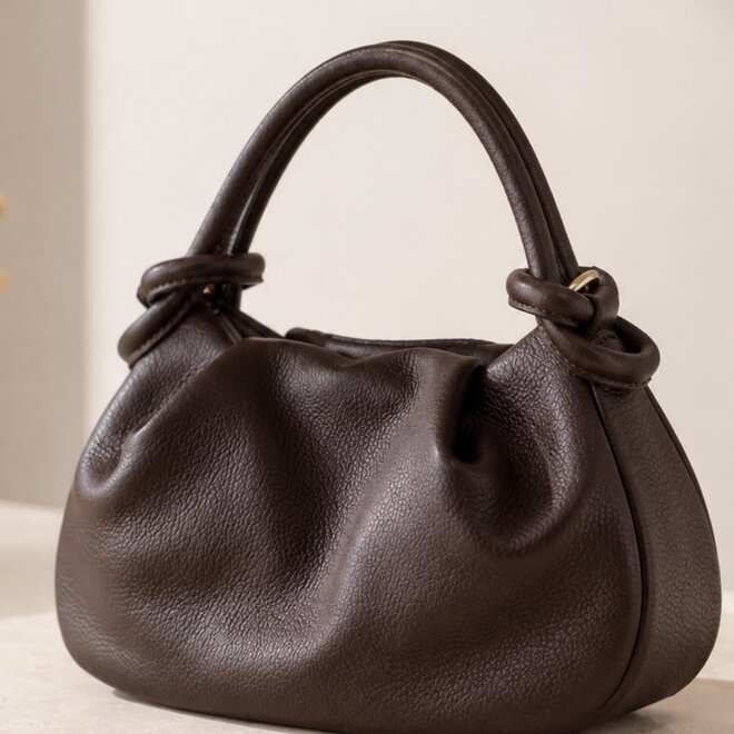 *Rounded bag dark brown