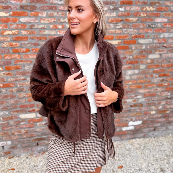 *Cosy Smooth Jacket Brown