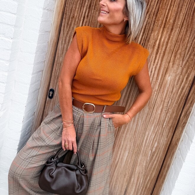 *Plaid Wide Leg Pants