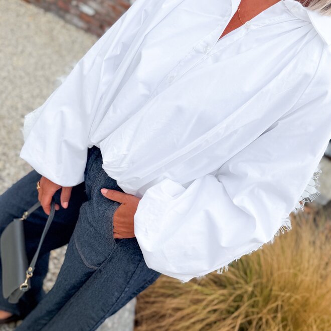 *Balloon white blouse