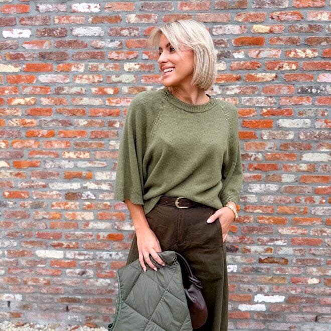 *Relaxed Wide Pants Kaki