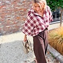 *Weekend Check Blouse Burgundy