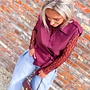 *Burgundy leo lace top