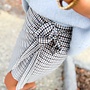 *Blue Check Wrap Skirt