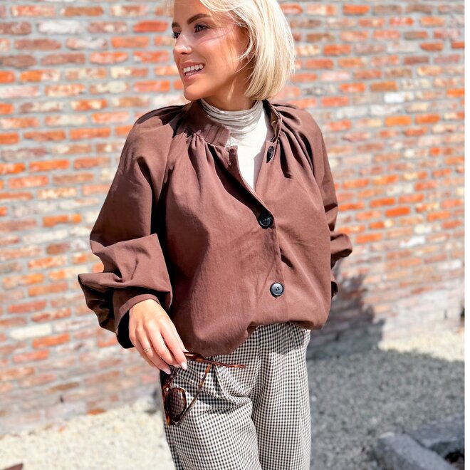 *Checkered high waist trouser