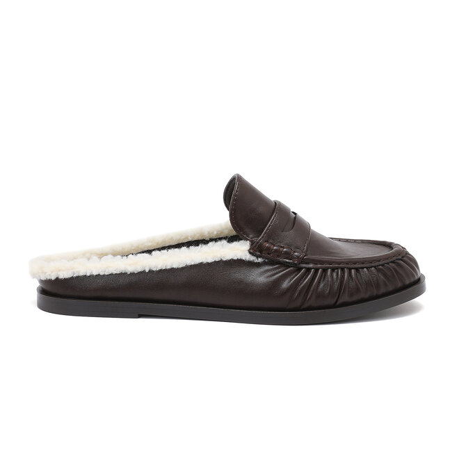 * Teddy loafer dark brown leather look