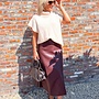 *Burgundy luxe skirt