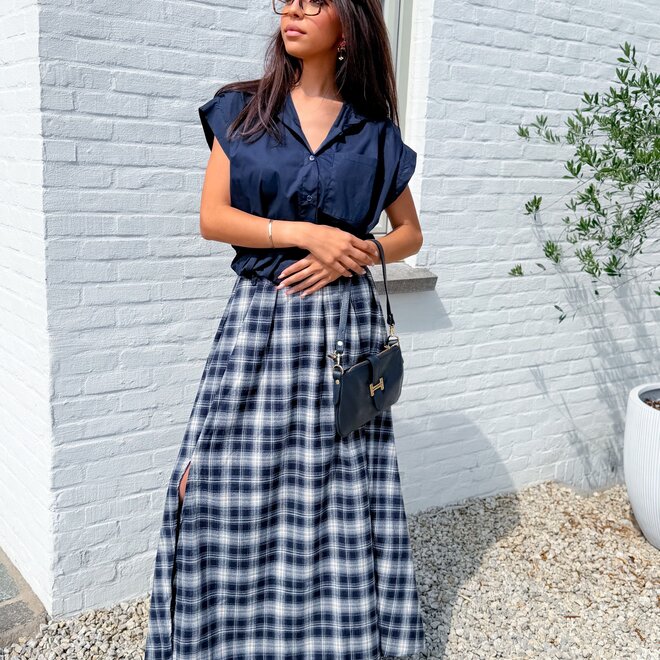 *Long carreaux skirt