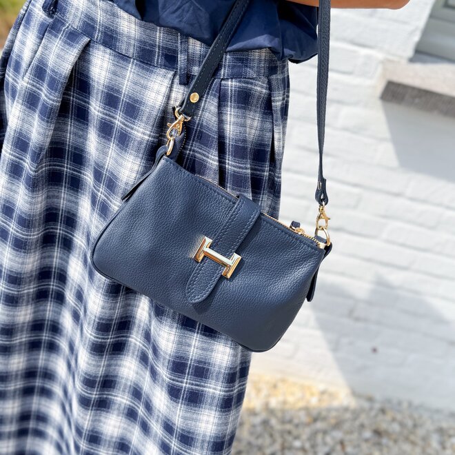 *H Classic Handbag Dark Blue