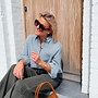 *Classic Check Blouse Green