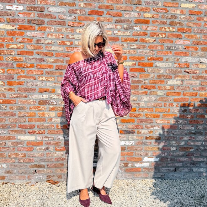 *Elize checkered blouse