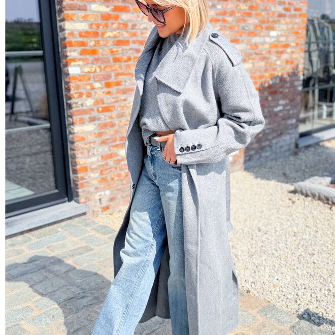 *Grey long coat