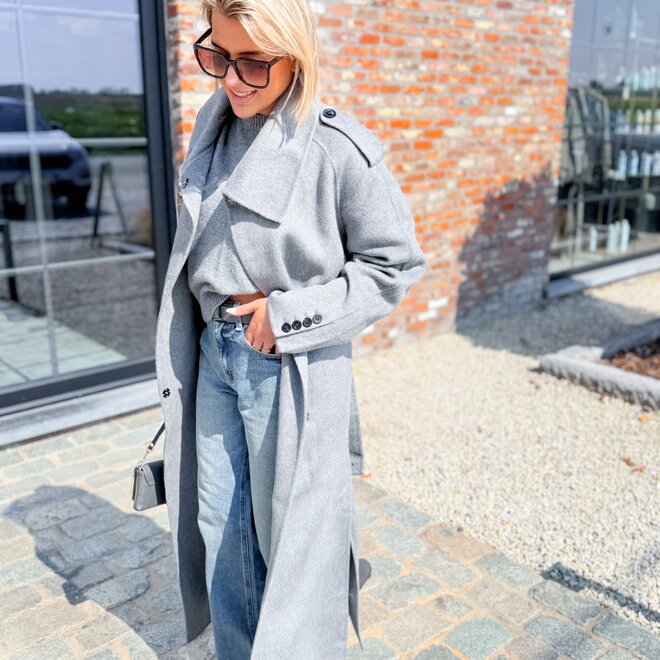 *Grey long coat