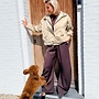 *Balloon suit trouser brown