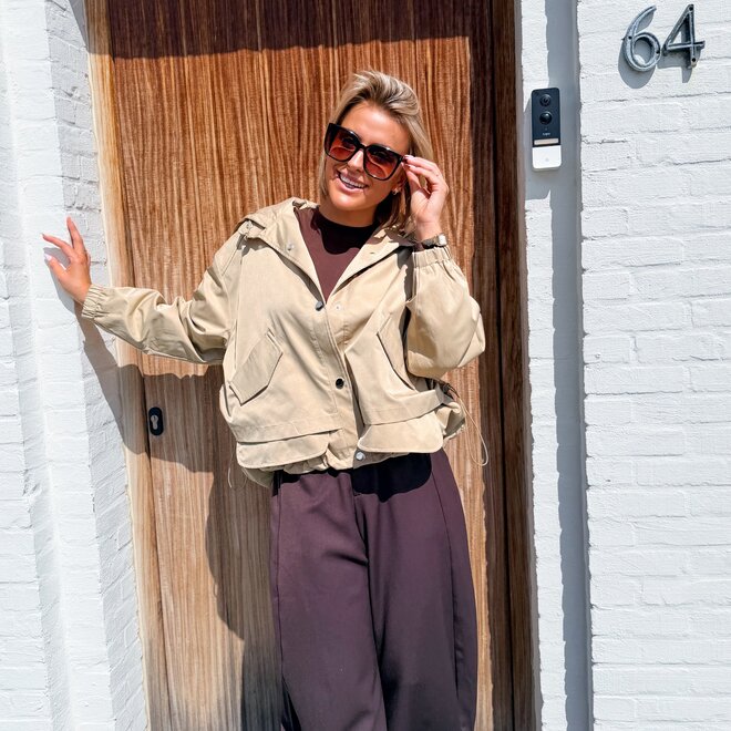 *Balloon suit trouser brown