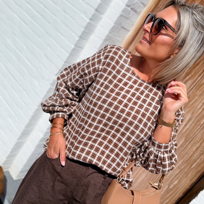 *cotton plaid blouse