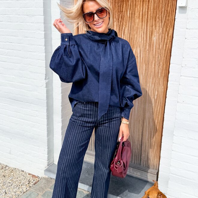 *Pinstripe Wide Leg
