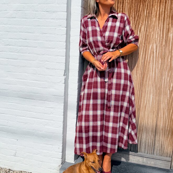 *Flannel-style plaid shirt dress