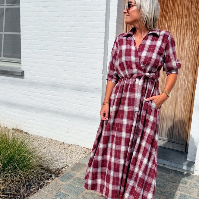 *Flannel-style plaid shirt dress