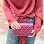 Burgundy quilted Clutch