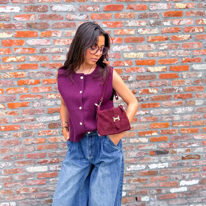 *Gilet aubergine