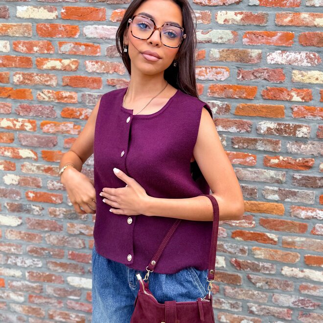 *Gilet aubergine