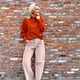*Draped rusty blouse