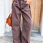 *Pleated denim brown