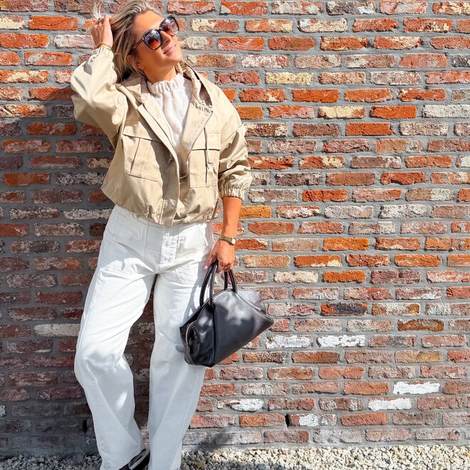 *Cropped parka jacket
